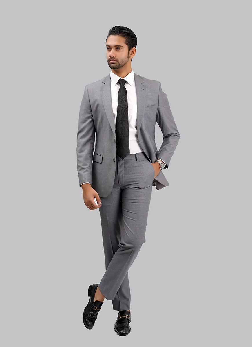 2-Piece Suit Premium Steel Grey Plain