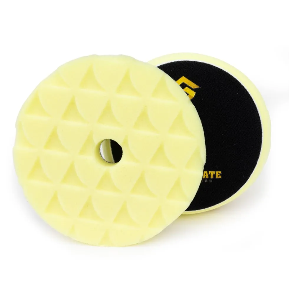 5" Diamond Foam Pads, Medium Finishing, Yellow