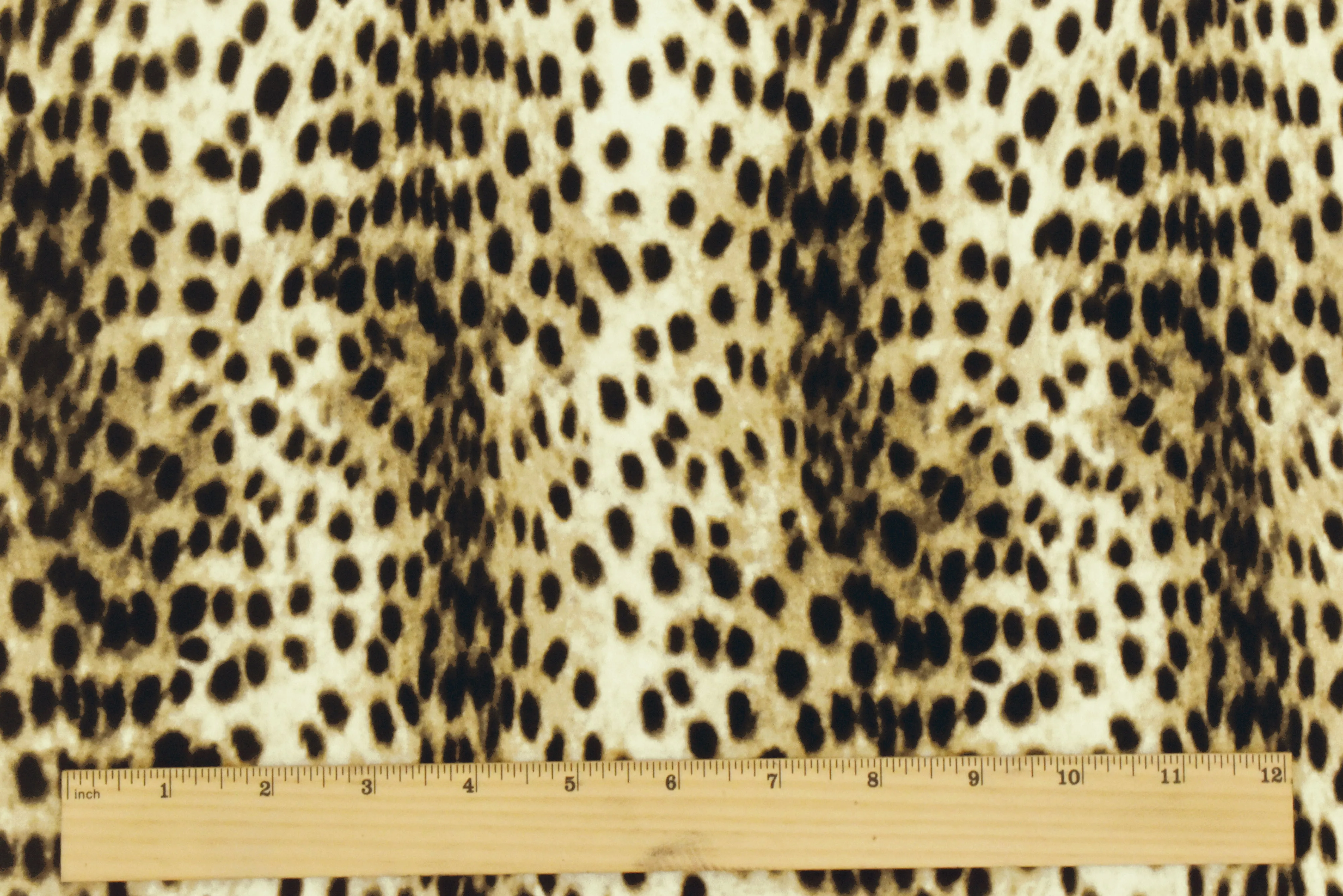 Beige-Black-Multi Famous Designer Cheetah Print Viscose Crepe Woven Fabric