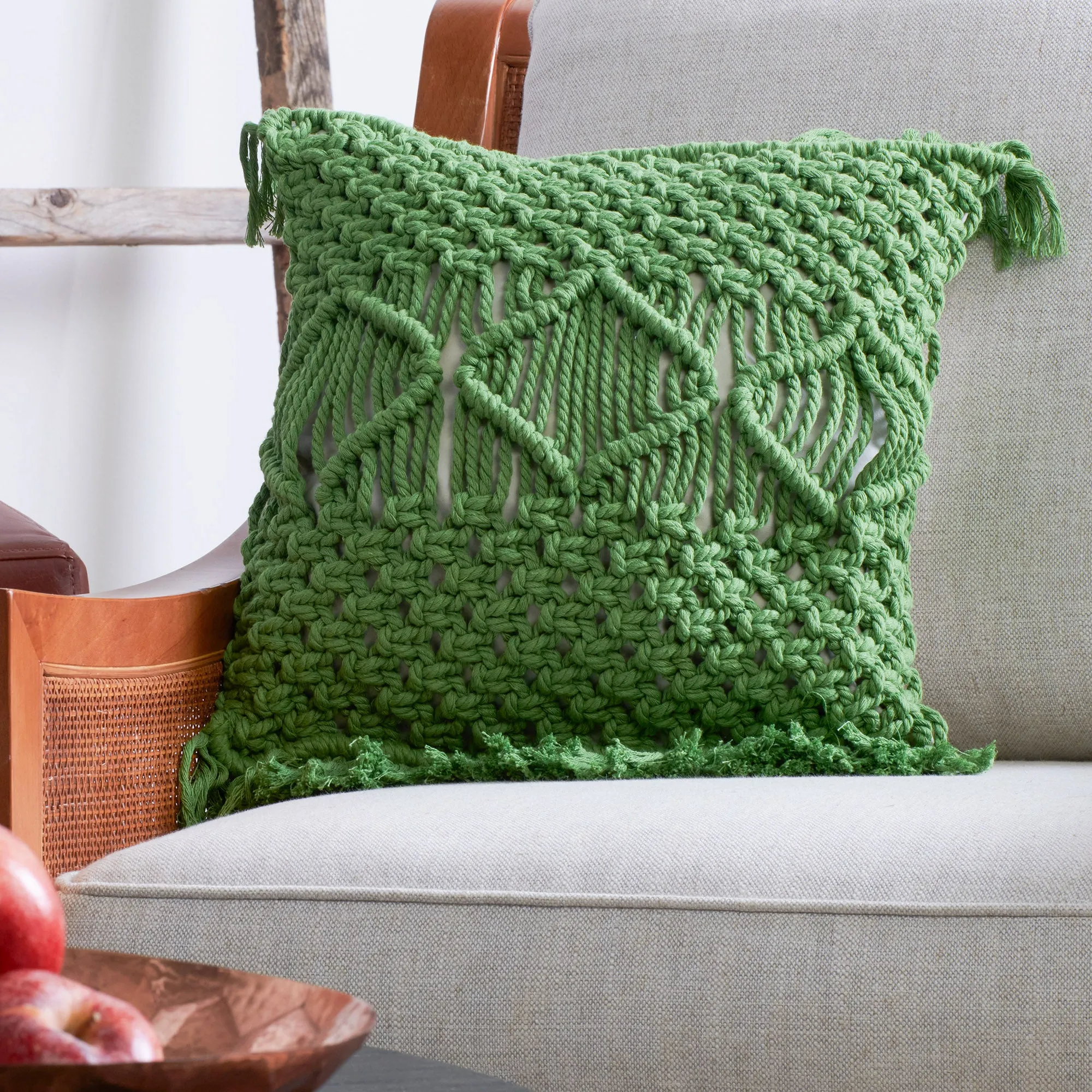 Bernat Craft Macrame Pillow