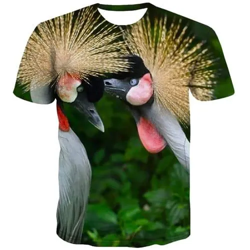 Bird T shirts Men Animal Tshirt Anime Lovely T-shirts 3d Harajuku Tshirts Casual Hip Hop Tshirt Printed Short Sleeve T shirts