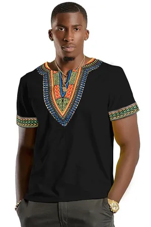 Black African Dashiki Shirt for Men and Women