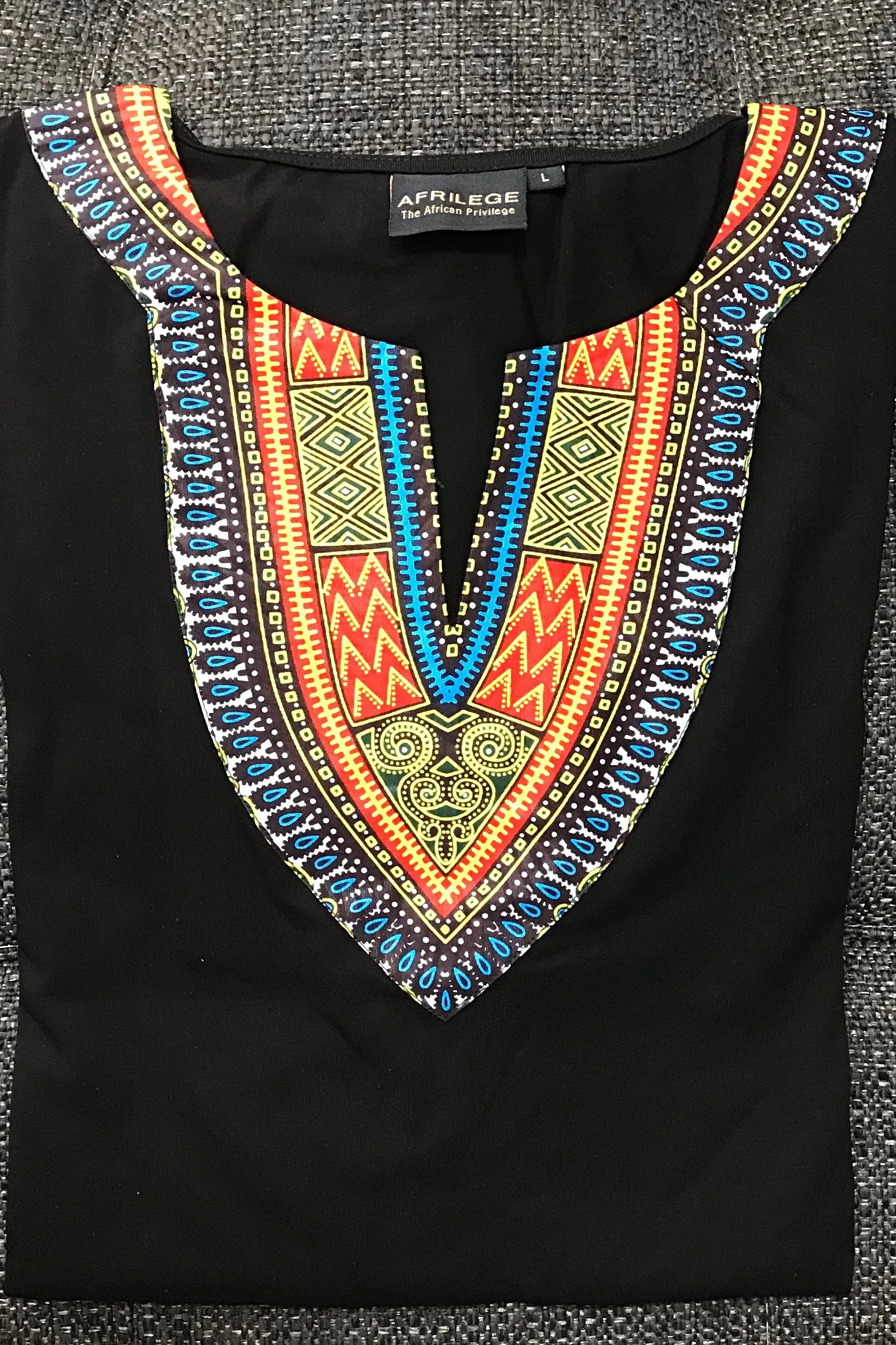 Black African Dashiki Shirt for Men and Women