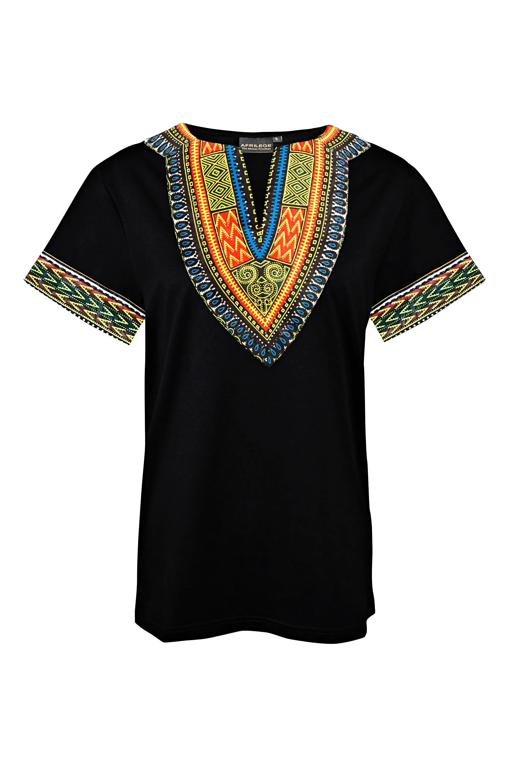 Black African Dashiki Shirt for Men and Women