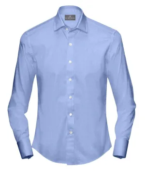 Blue Herringbone Shirt