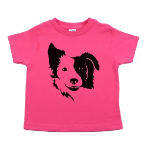 Border Collie two Face Toddler Short Sleeve T-Shirt