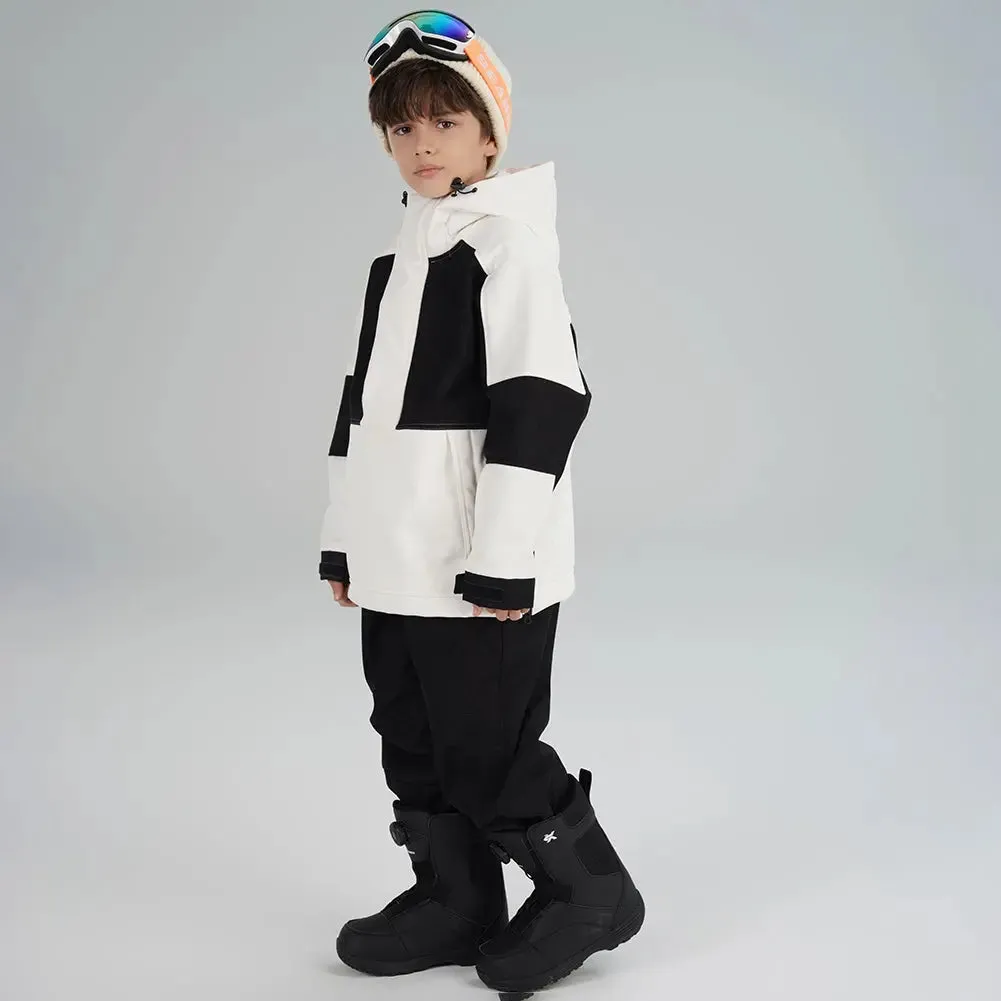 Boy's Color Blocked Snow Suit Waterproof Windproof Warm Snowsuits