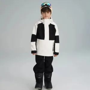 Boy's Color Blocked Snow Suit Waterproof Windproof Warm Snowsuits