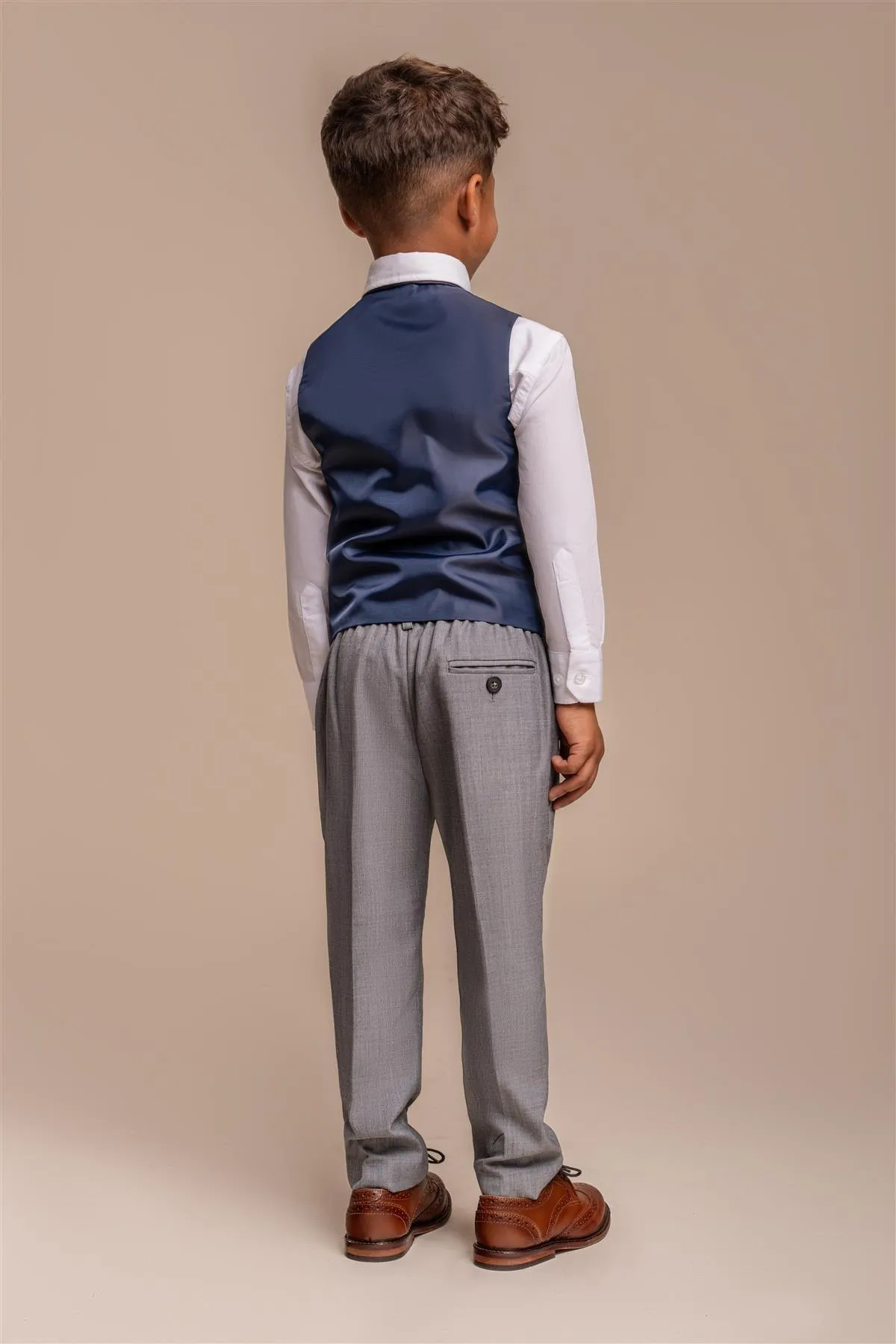 Boys Reegan Grey Three Piece Suit