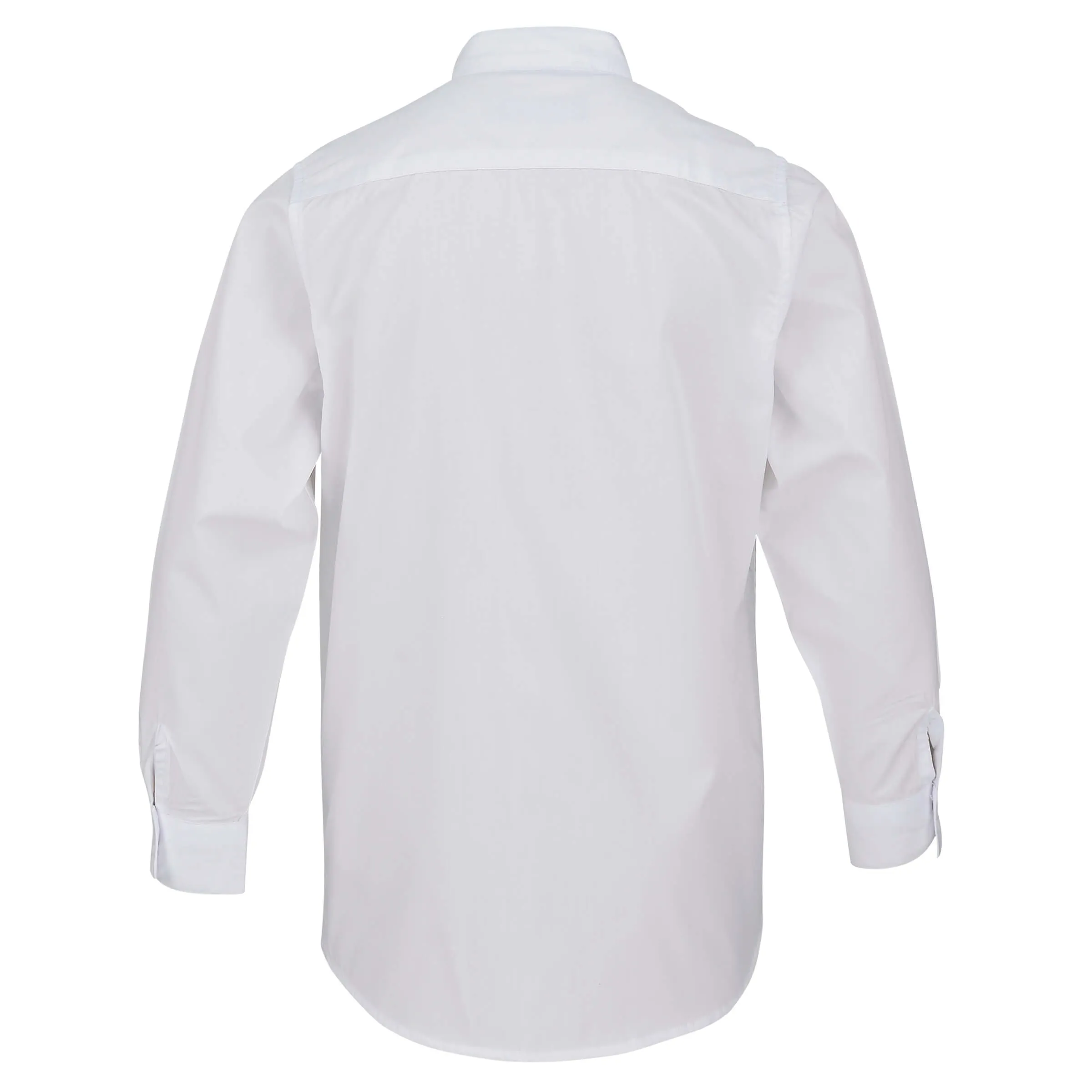 Boys White Wing Tip Formal Shirt with Pleat Detail