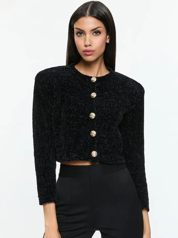 Breanna Chunky Knit Cardigan - Black