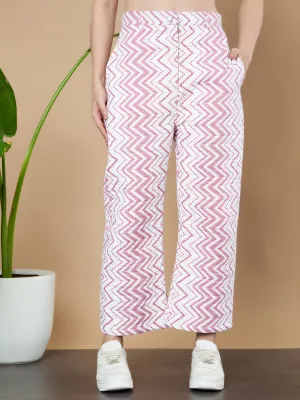 Chevron Style Quilted Trouser for Women