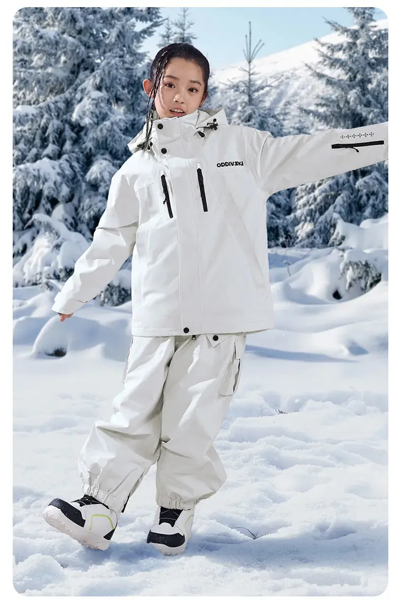 Children's Down Ski Suit 2 Pieces Snowboarding Jacket & Pants