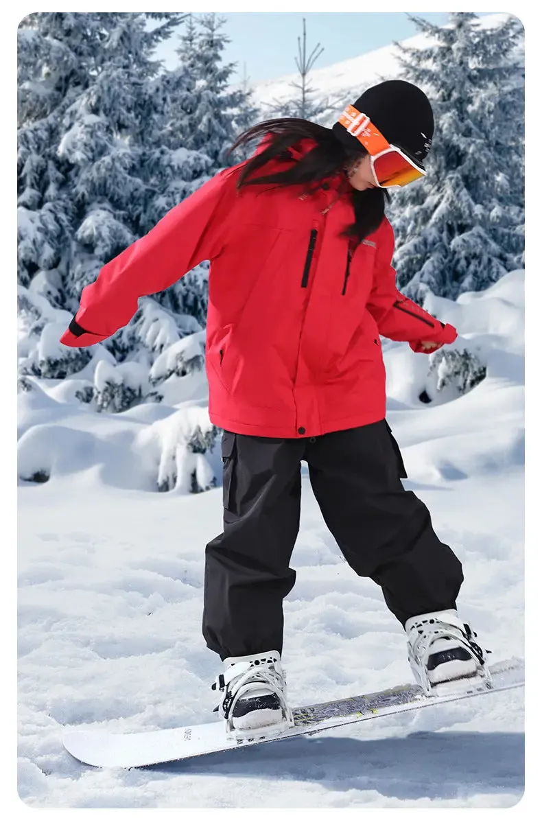 Children's Down Ski Suit 2 Pieces Snowboarding Jacket & Pants