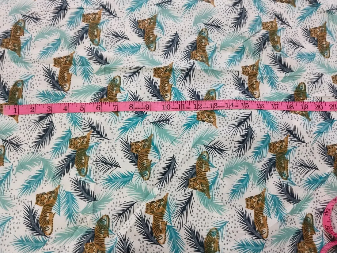 COTTON POPLIN JUNGLE PRINT 58&quot; Wide