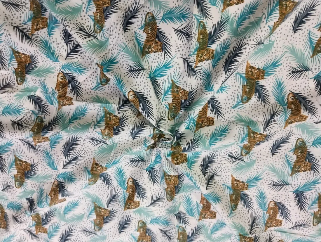 COTTON POPLIN JUNGLE PRINT 58&quot; Wide