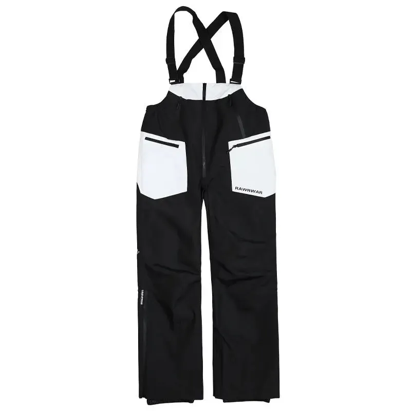 Couple Style Outdoor Ski Bibs Pants High Wasit Snow Overalls