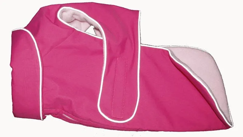 Dog Coat- Waterproof with Fleece Lining and Reflective Piping