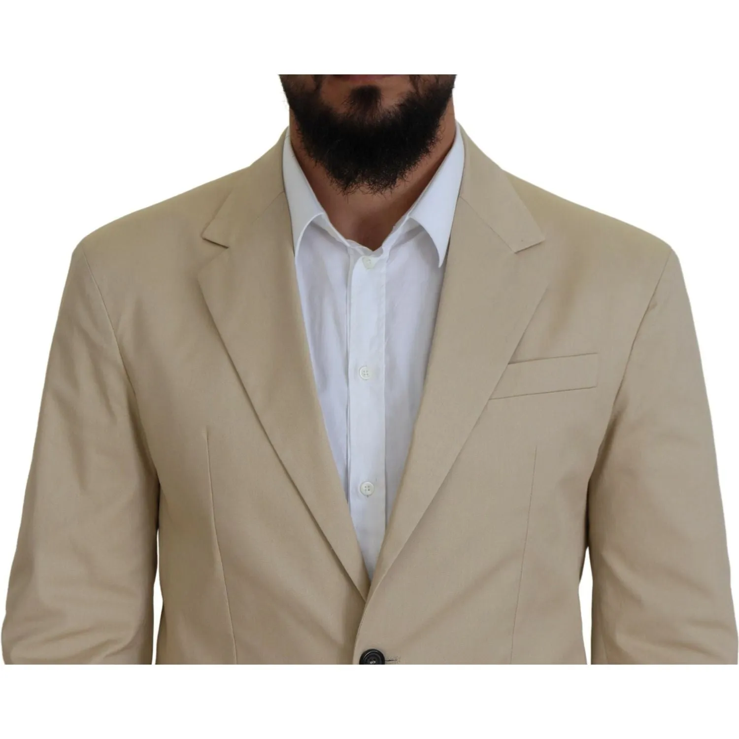 Dsquared² Beige Cotton Single Breasted 2 Piece CIPRO Suit