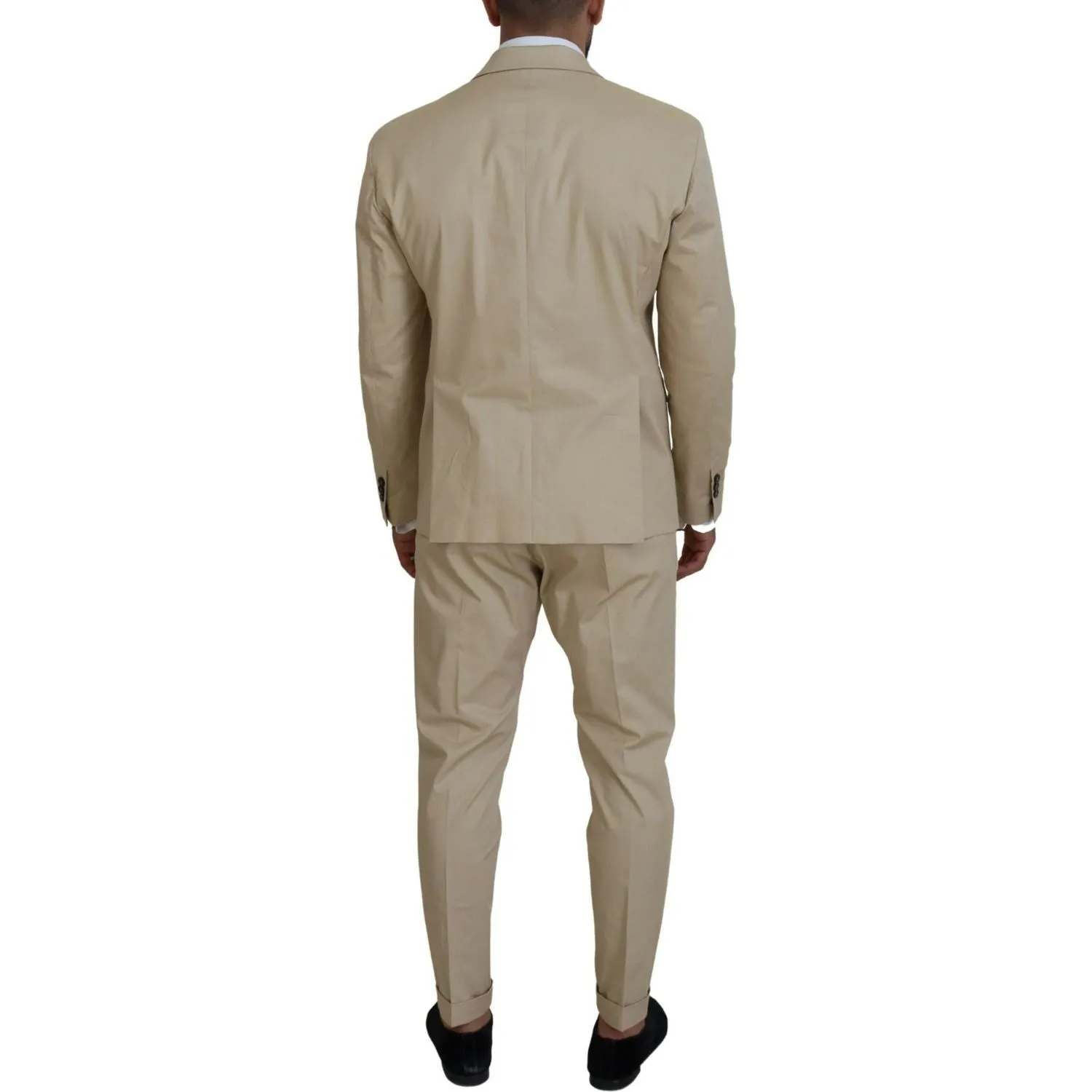 Dsquared² Beige Cotton Single Breasted 2 Piece CIPRO Suit