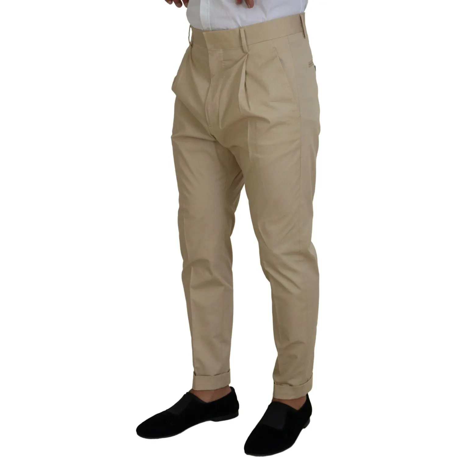 Dsquared² Beige Cotton Single Breasted 2 Piece CIPRO Suit