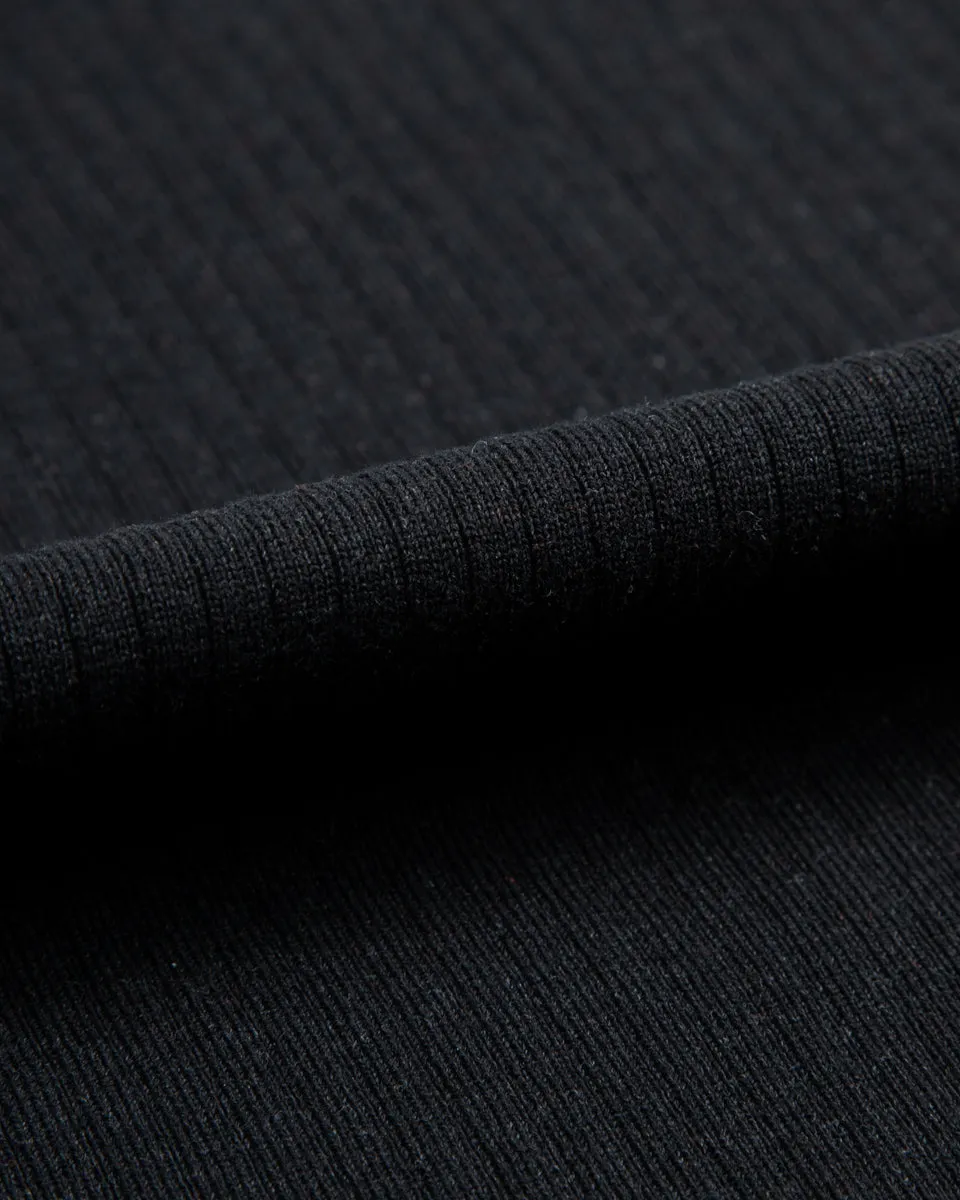 Extra Cotton Rib Crewneck S/S - Black