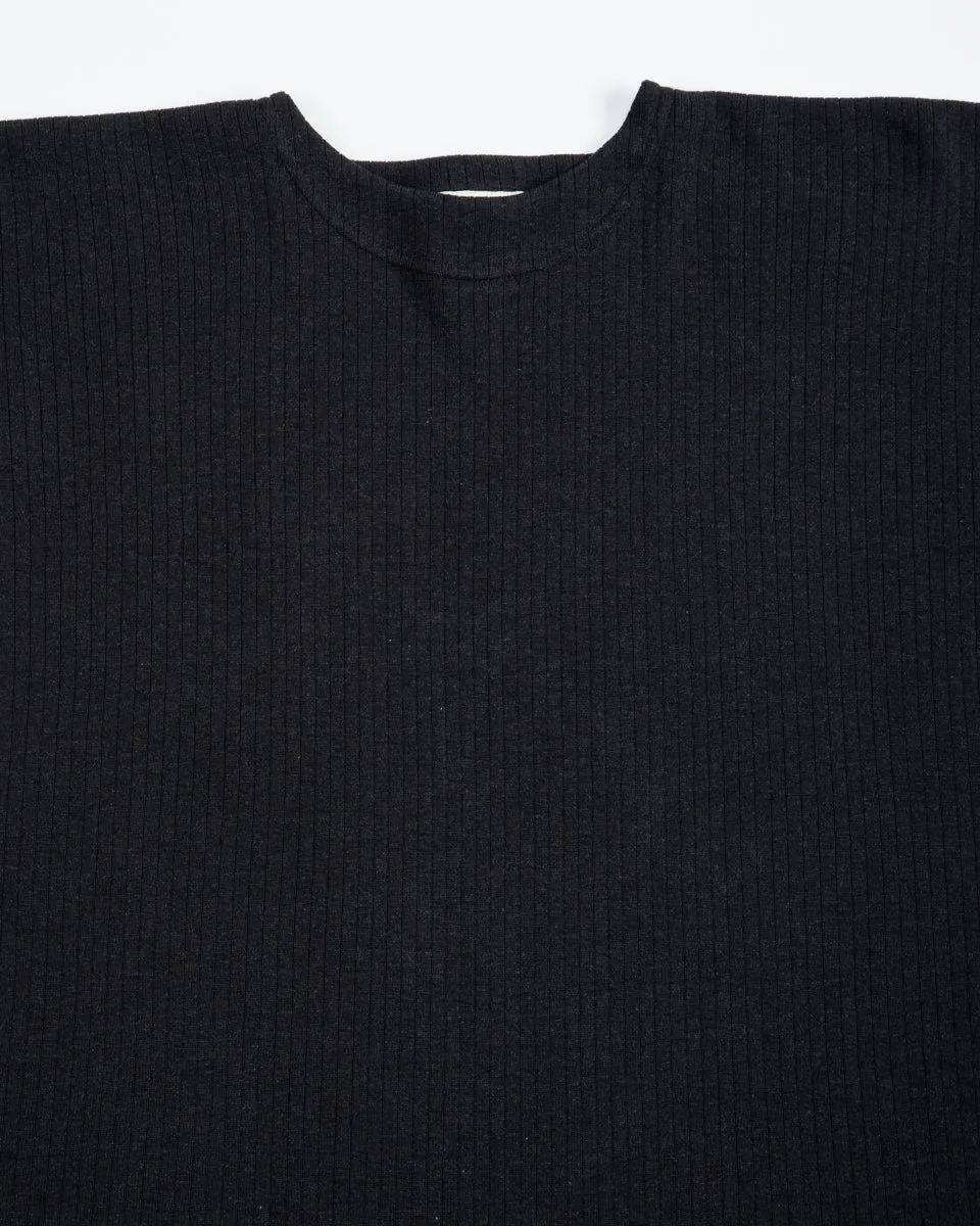 Extra Cotton Rib Crewneck S/S - Black