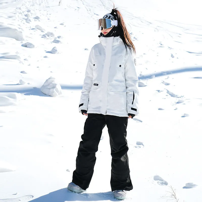 Fashion Padded Snow Suit Outdoor Cargo Snowboard Jacket & Pants