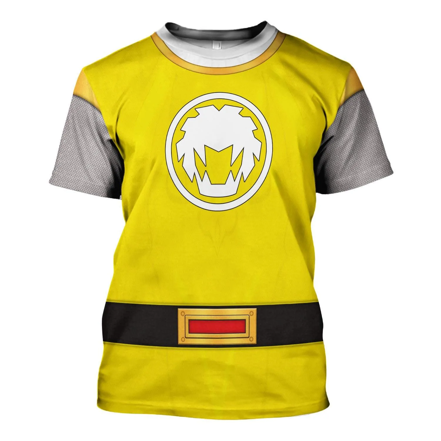 Gearhomie Power Rangers Ninja Storm Yellow Ranger Hoodies Sweatshirt T-shirt Hawaiian Tracksuit