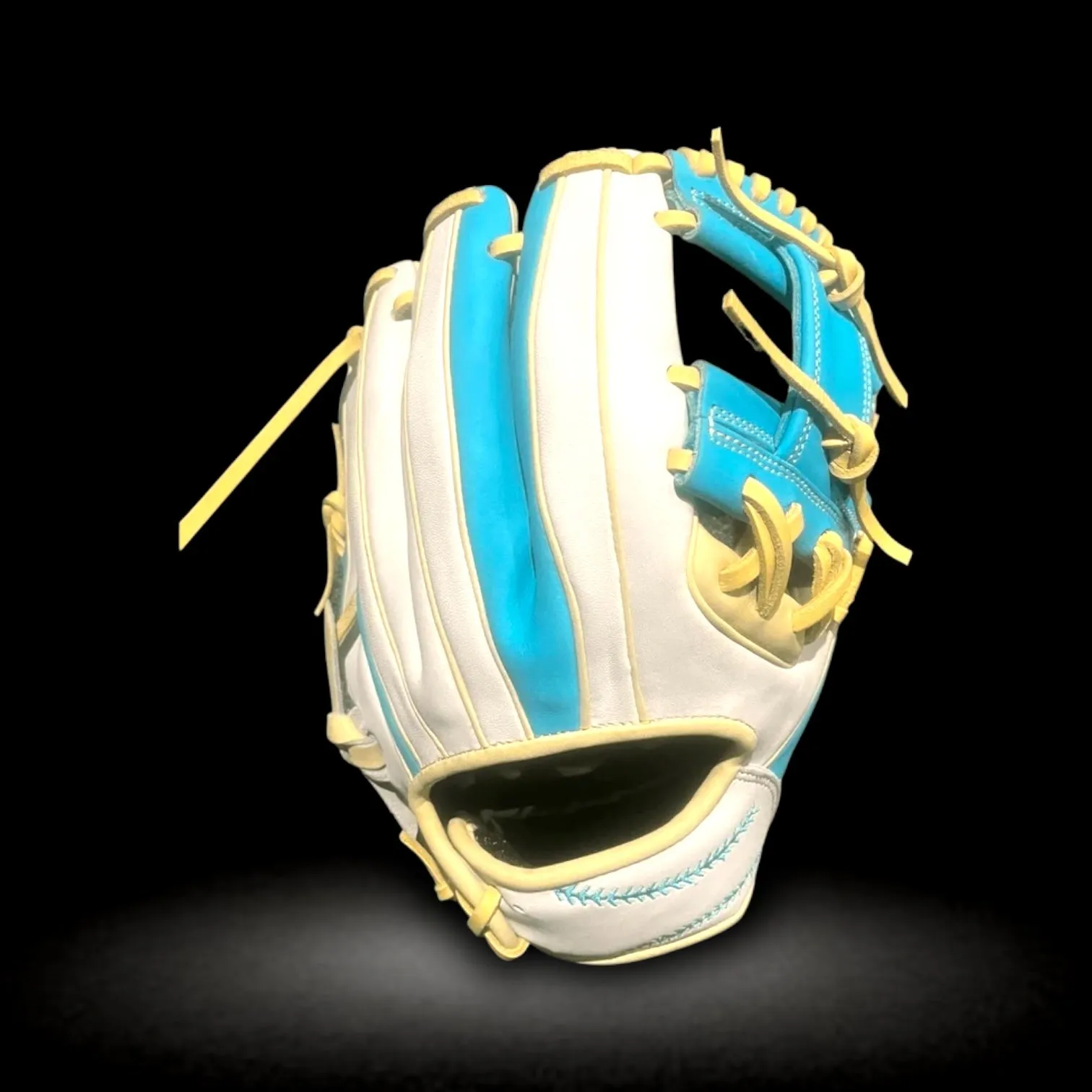 Grace Glove Co Custom 11.5” Baby Blue White Blonde I-Web Infield Glove