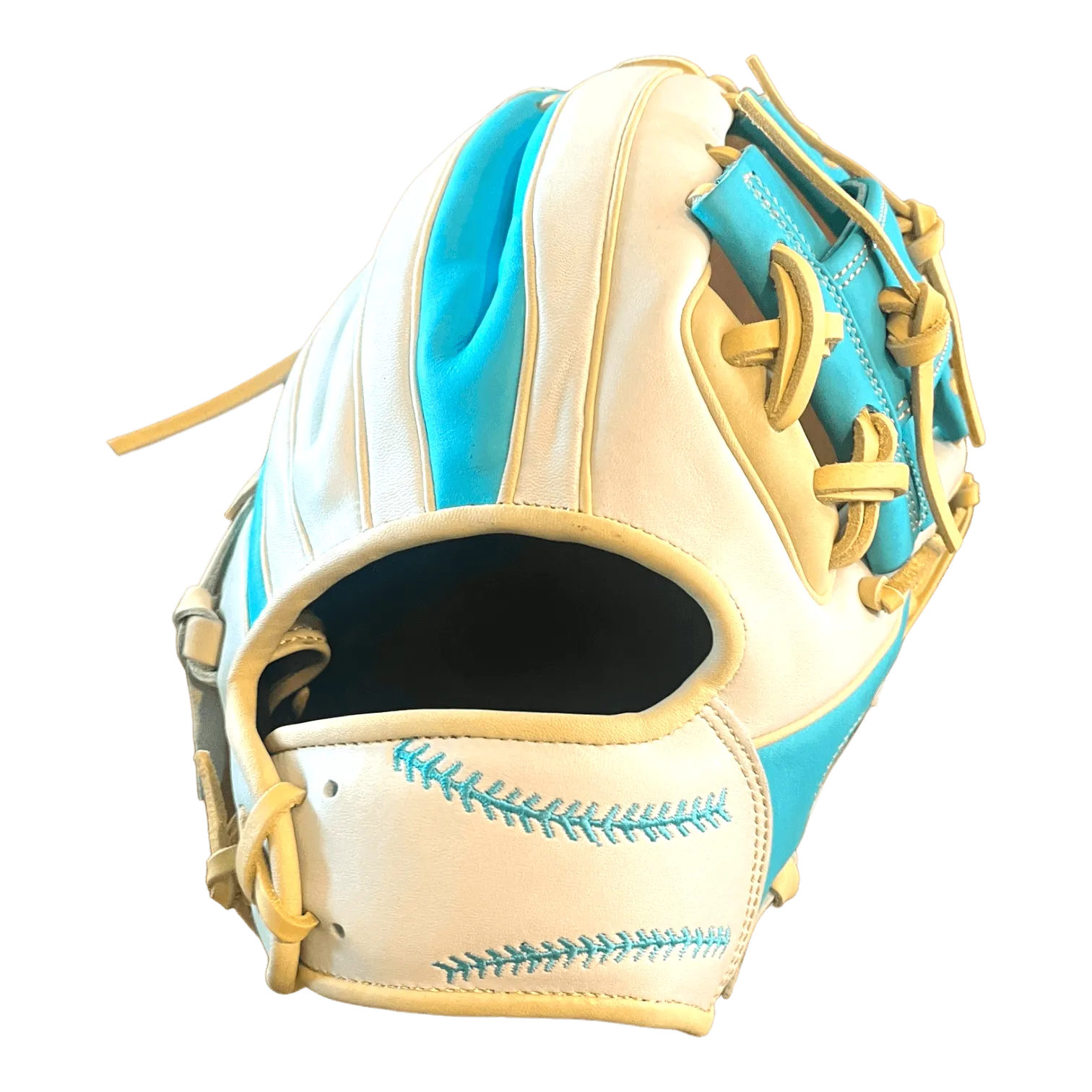 Grace Glove Co Custom 11.5” Baby Blue White Blonde I-Web Infield Glove