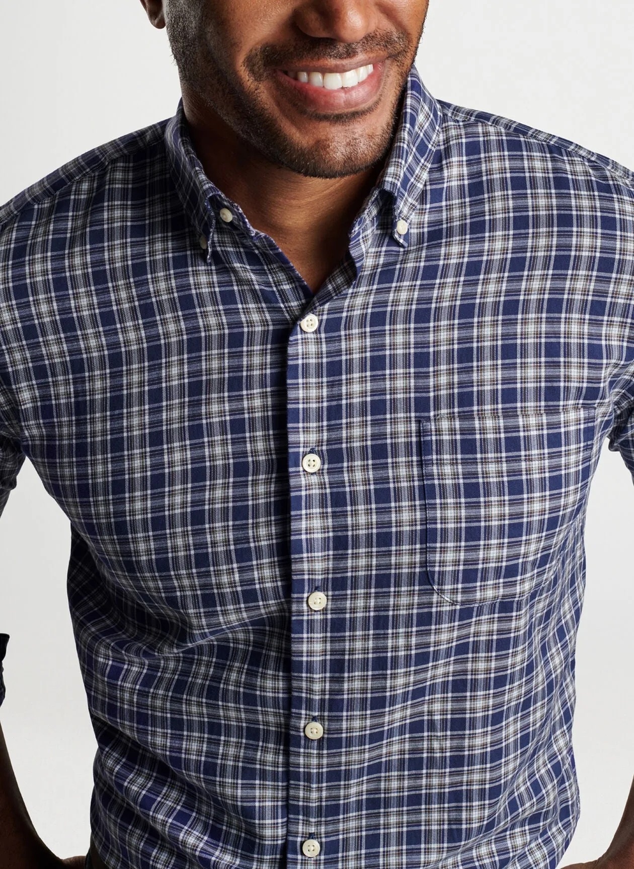 Haight Summer Soft Cotton Sport Shirt - Navy