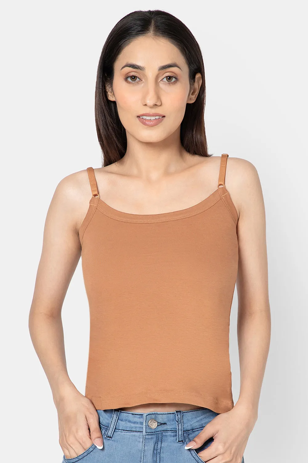 Intimacy Cotton Slip Camisole – IN05 | Wire-Free, Seamless & Adjustable