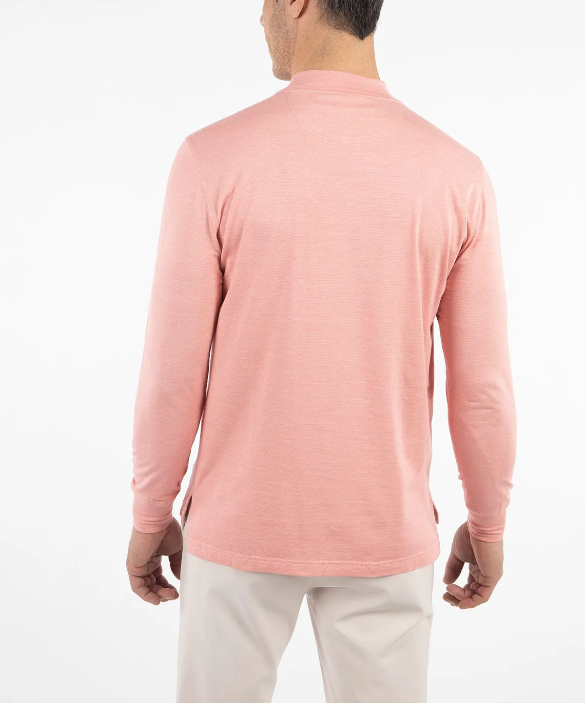 Liquid Stretch Cotton Long-Sleeve Mock Neck Shirt