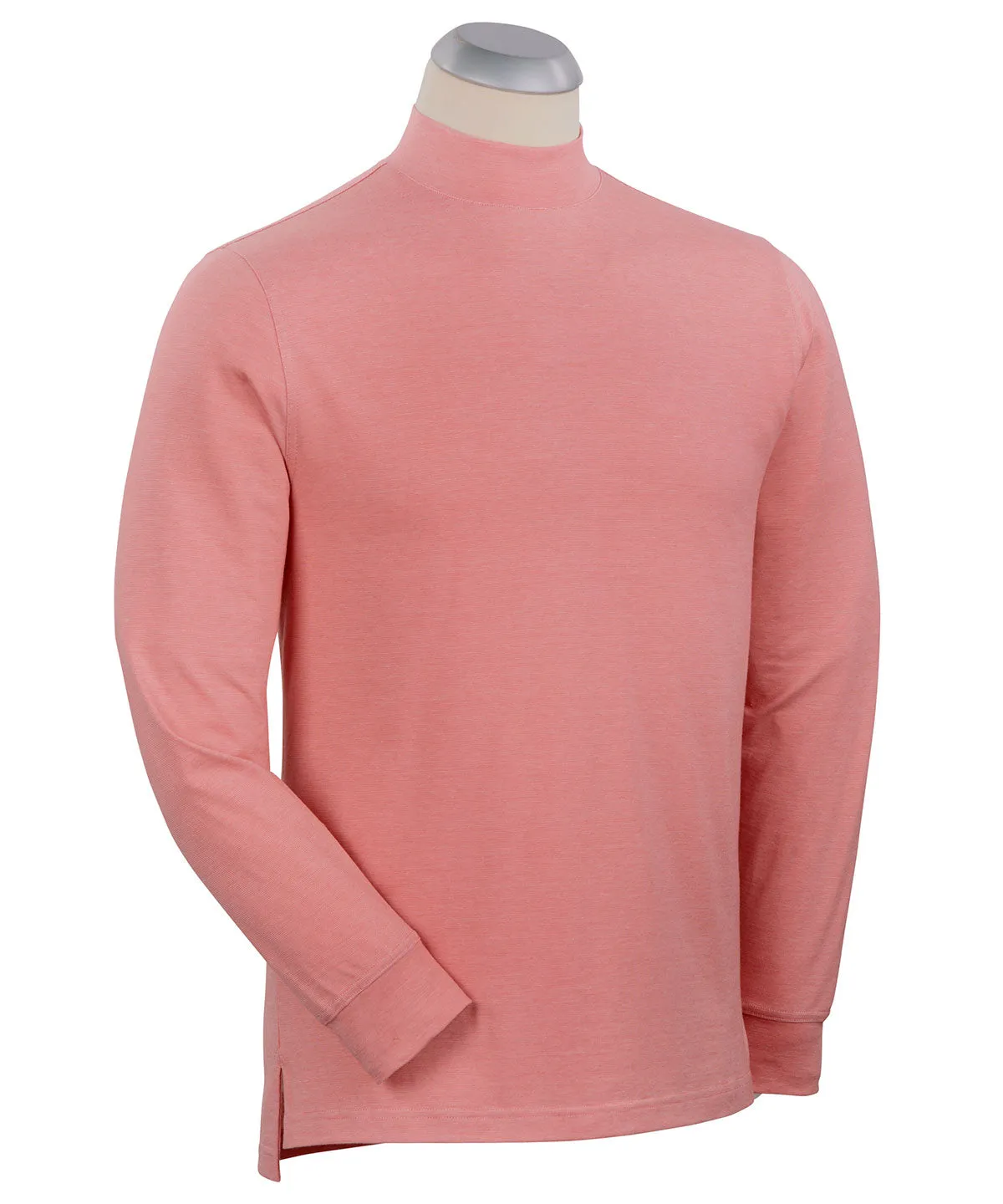 Liquid Stretch Cotton Long-Sleeve Mock Neck Shirt