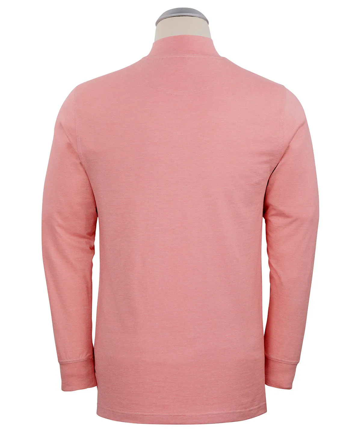 Liquid Stretch Cotton Long-Sleeve Mock Neck Shirt