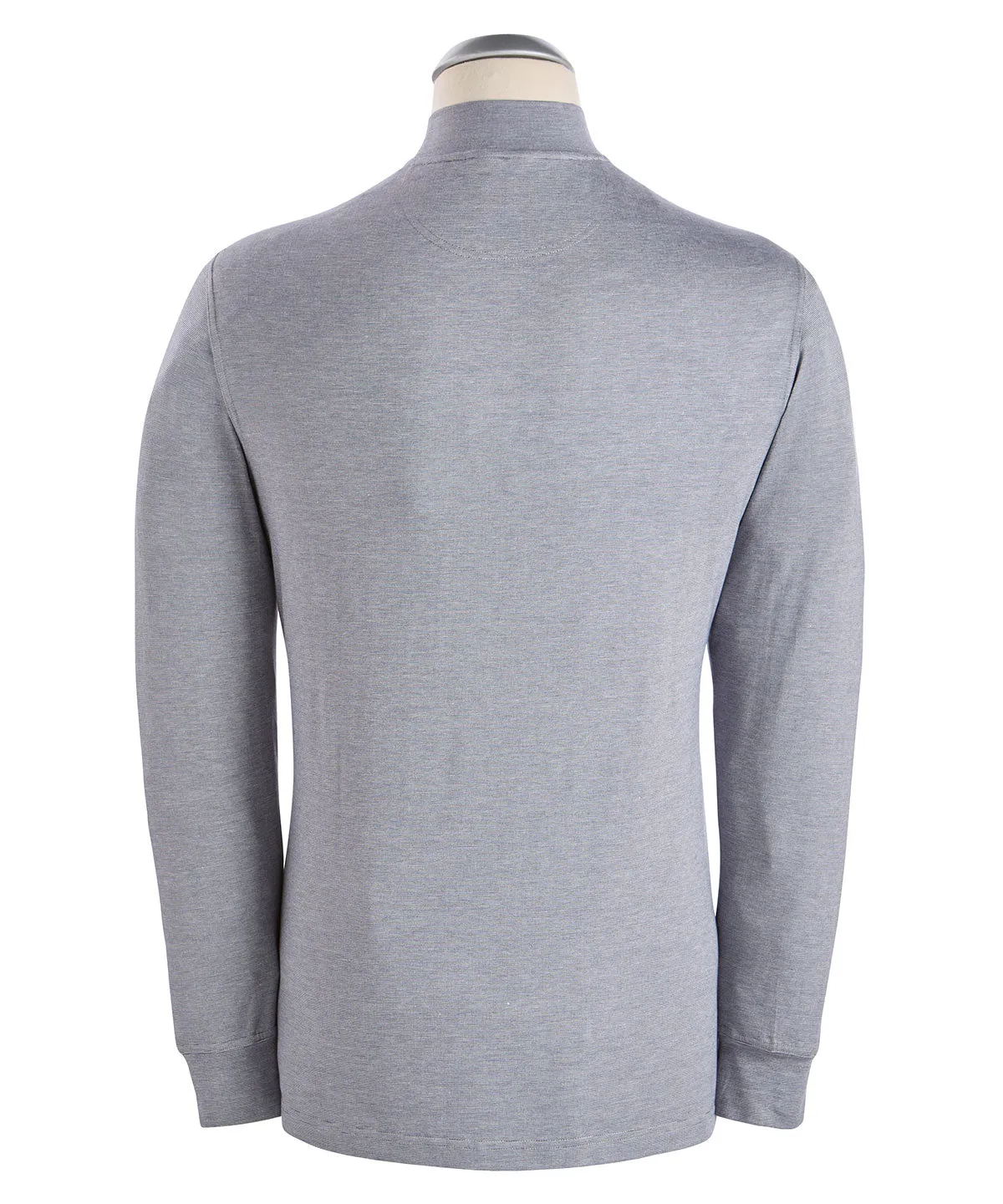 Liquid Stretch Cotton Long-Sleeve Mock Neck Shirt