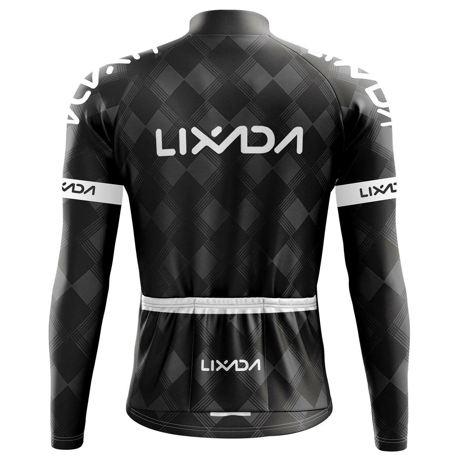 Lixada Cycling Clothing Set Windproof Long Sleeve Bicycle Jersey Jacket 3D Padded Pants Outdoor Cycling Running Sports Jacket Activewear Sportswear