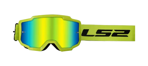 Ls2 Charger Goggle H-V Yellow With Iridium Visor