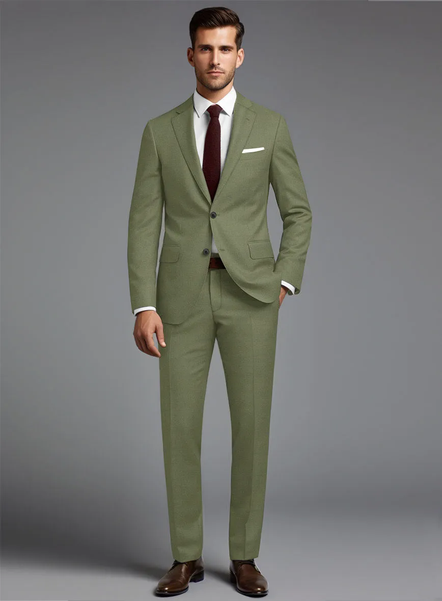 Marco Stretch Moss Green Wool Suit