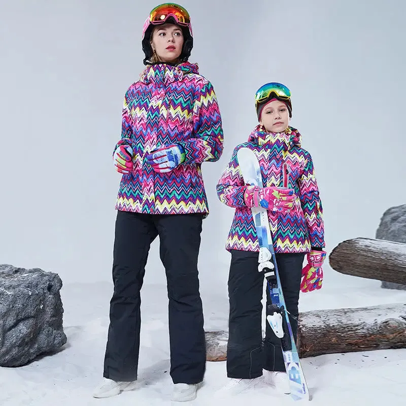 Matching Family Ski Jacket & Pants Set Kids Snow Suits