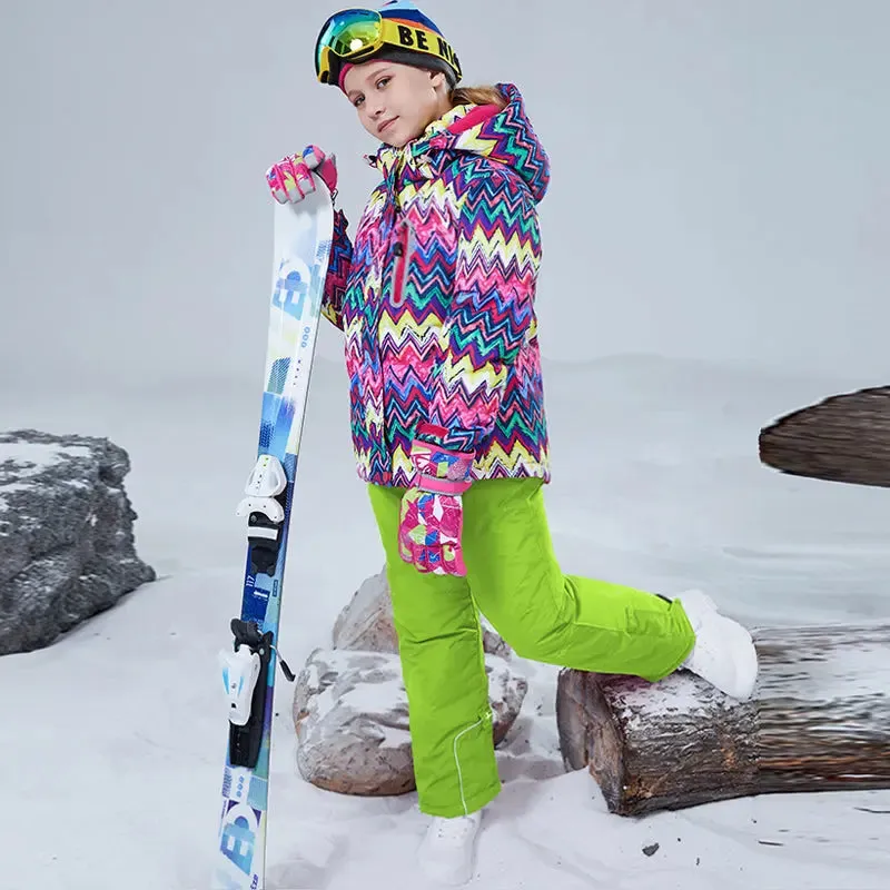 Matching Family Ski Jacket & Pants Set Kids Snow Suits