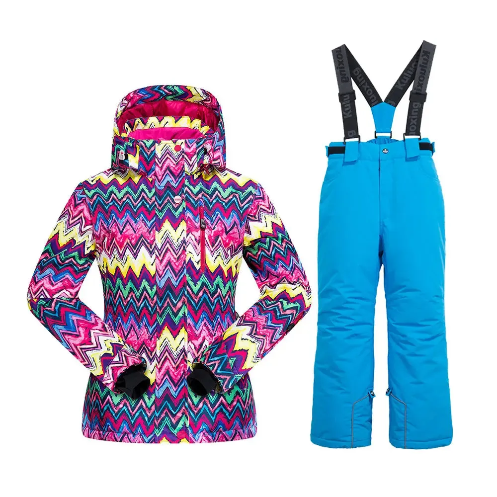 Matching Family Ski Jacket & Pants Set Kids Snow Suits