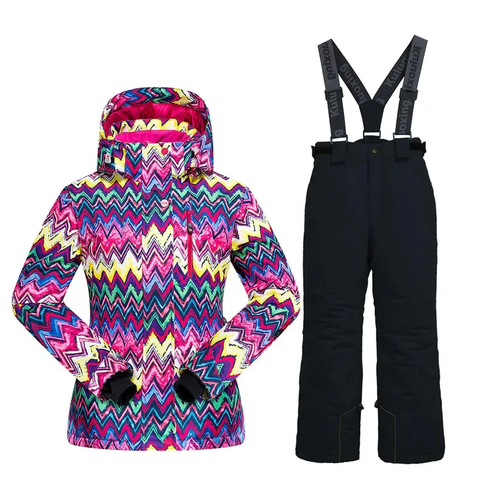 Matching Family Ski Jacket & Pants Set Kids Snow Suits