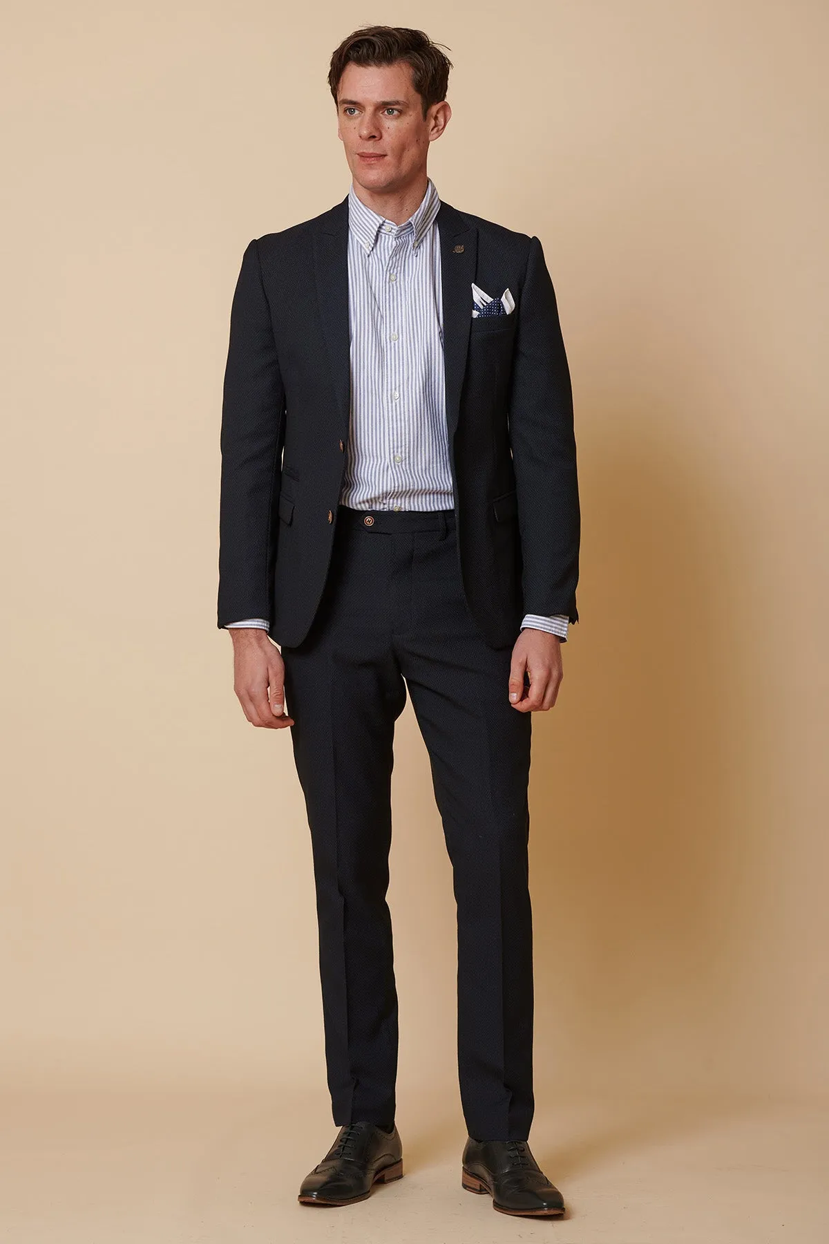 MAX - Navy Blue Two Piece Suit