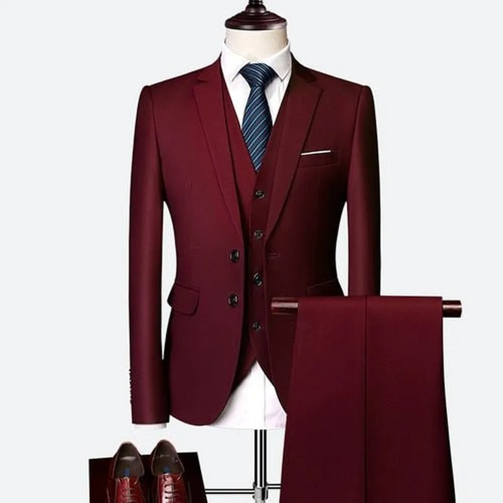 Men's Elegant Slim Fit Business Suit