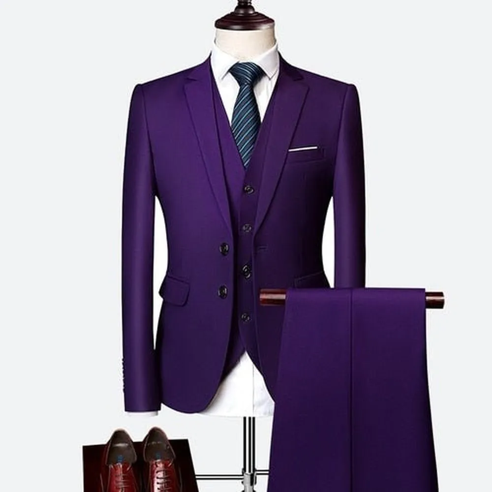 Men's Elegant Slim Fit Business Suit