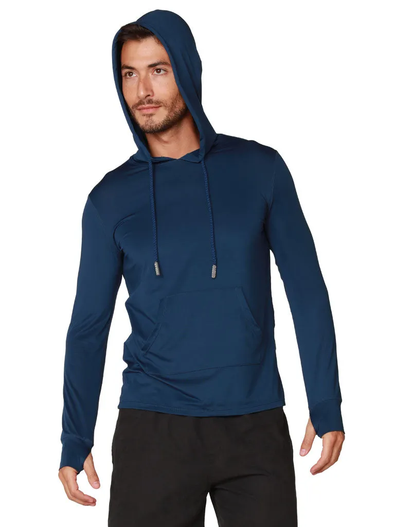 Men's Long Sleeve Hoodie in Navy