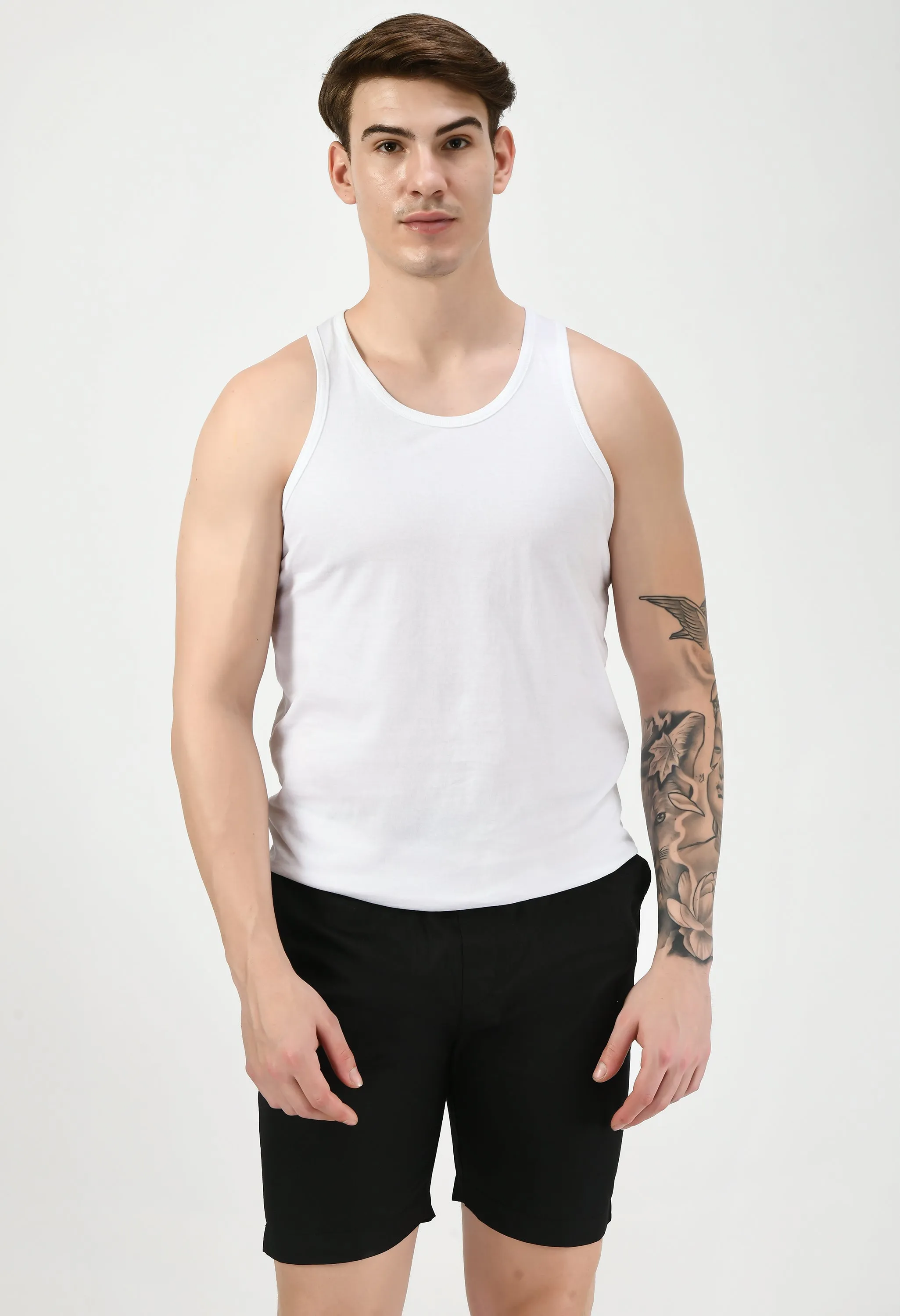 Men's Solid Knit Sleeveless Slim Fit Vest