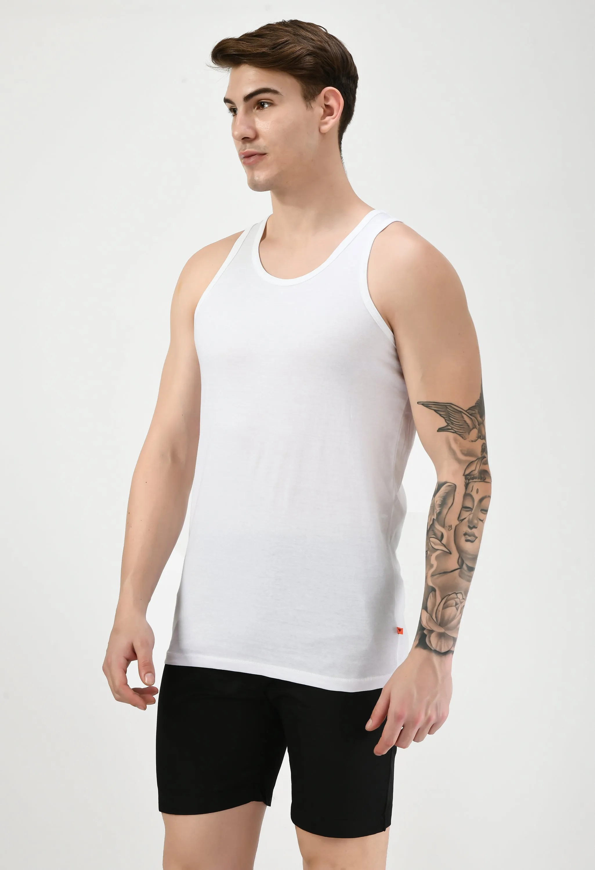 Men's Solid Knit Sleeveless Slim Fit Vest